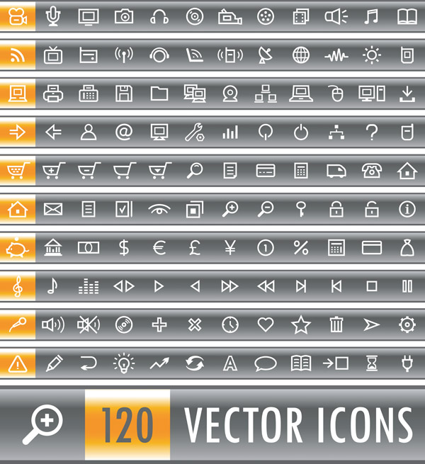 free vector 120 simple and practical icon vector
